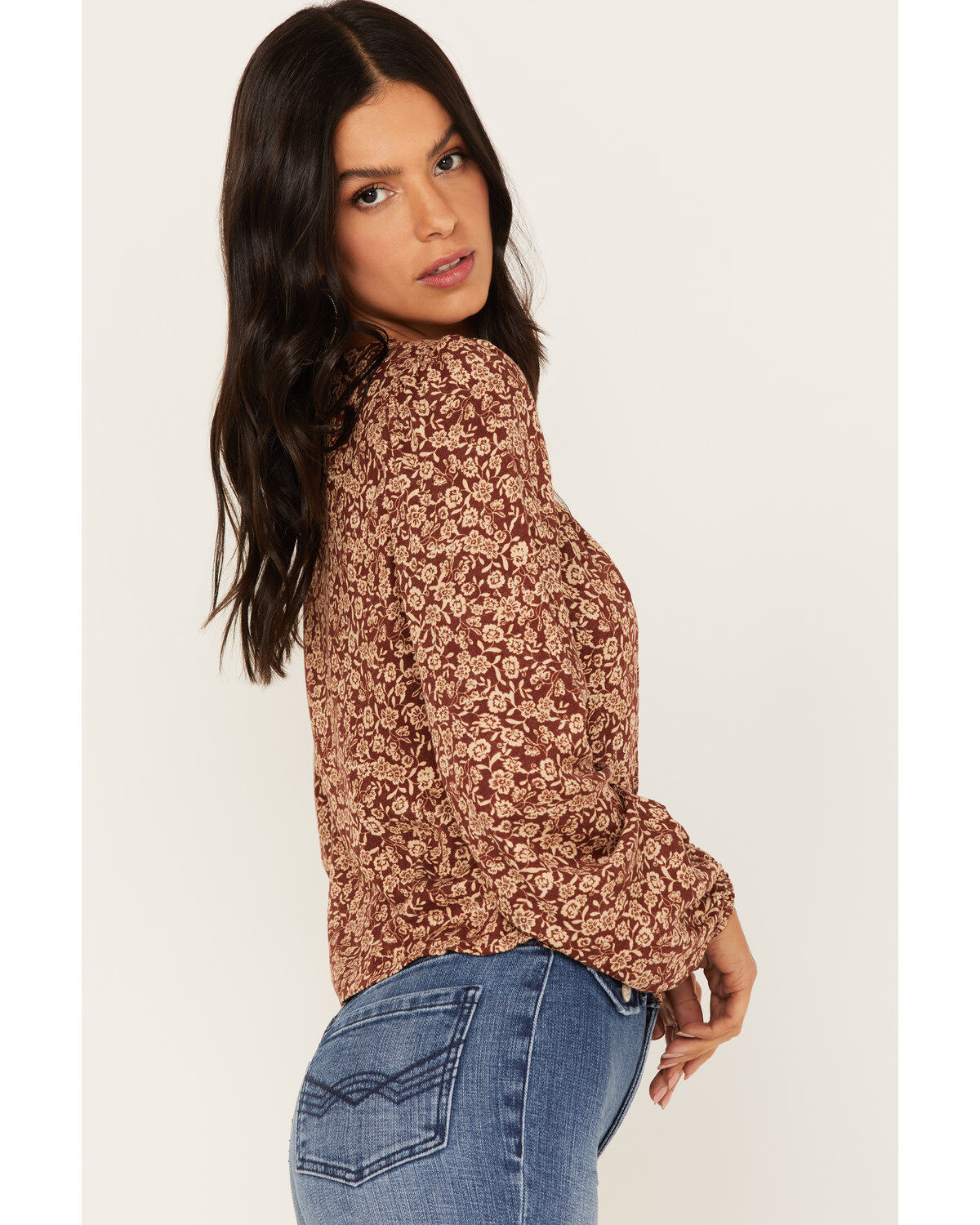 Idyllwind Women's Floral Print Smocked Top