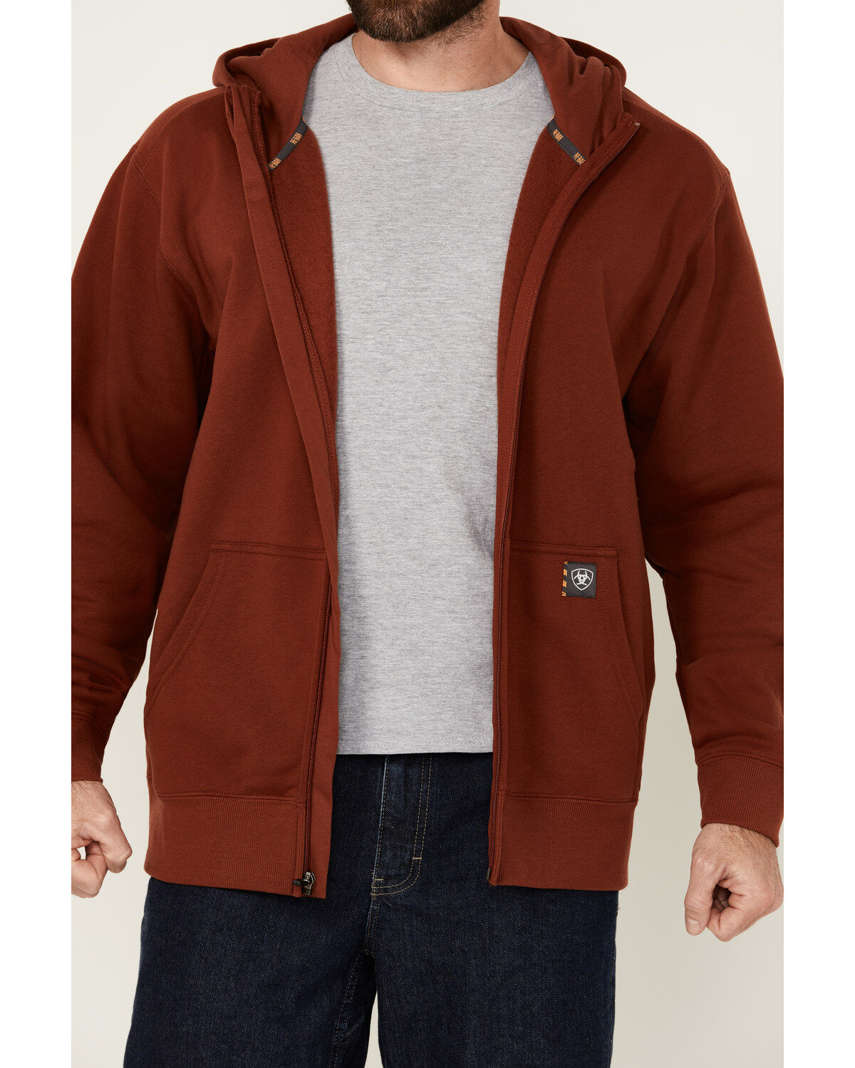 Ariat Men's Rebar Workman Born For This Full Zip Hooded Sweatshirt