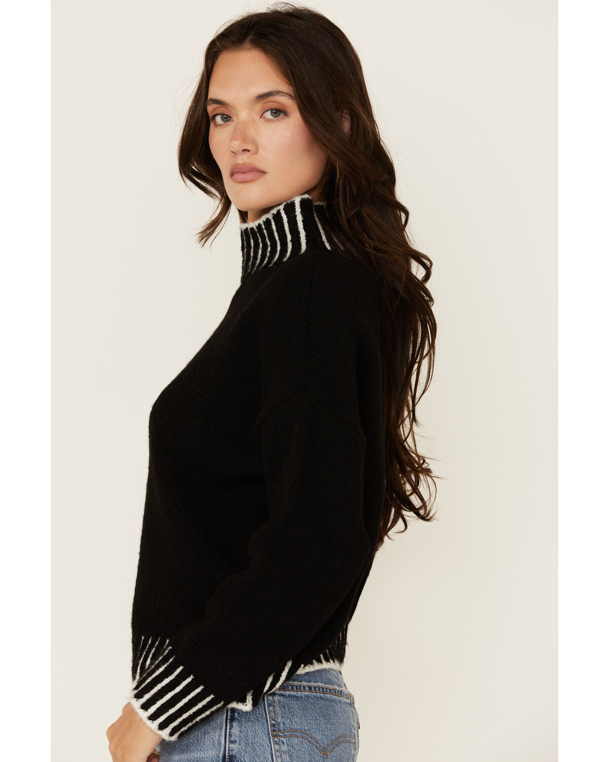 Revel Women's Whip Stitch Turtleneck Sweater