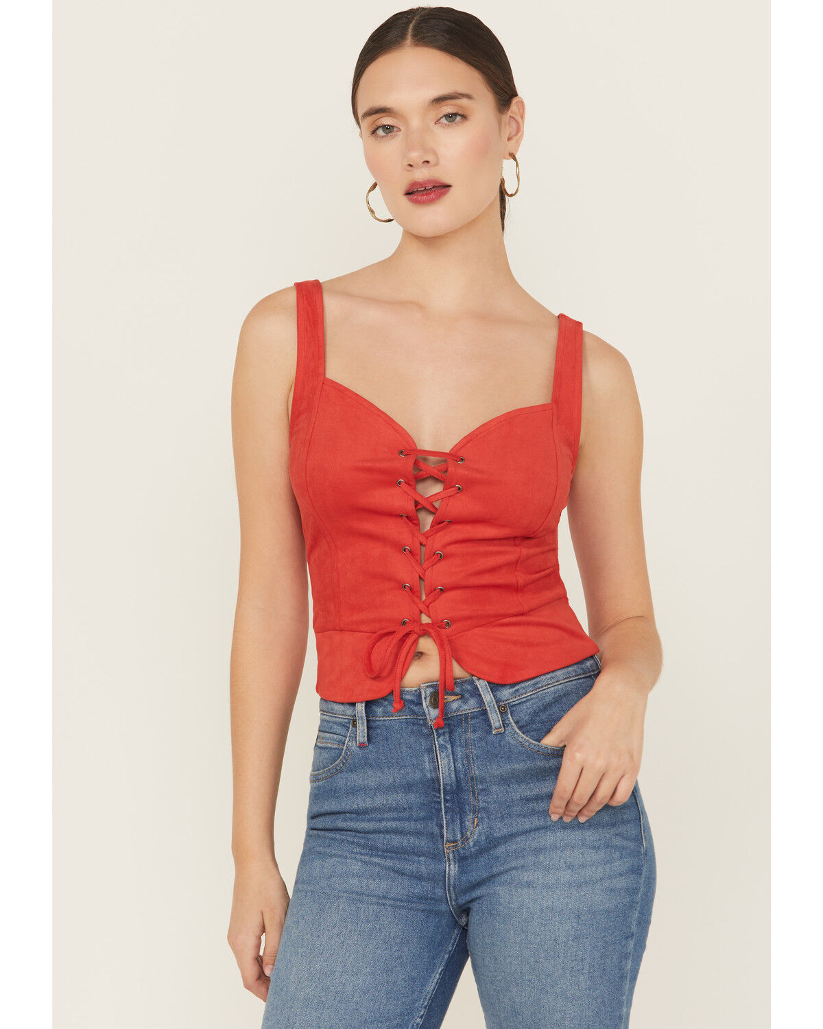 Idyllwind Women's Eastland Faux Suede Lace-Up Corset