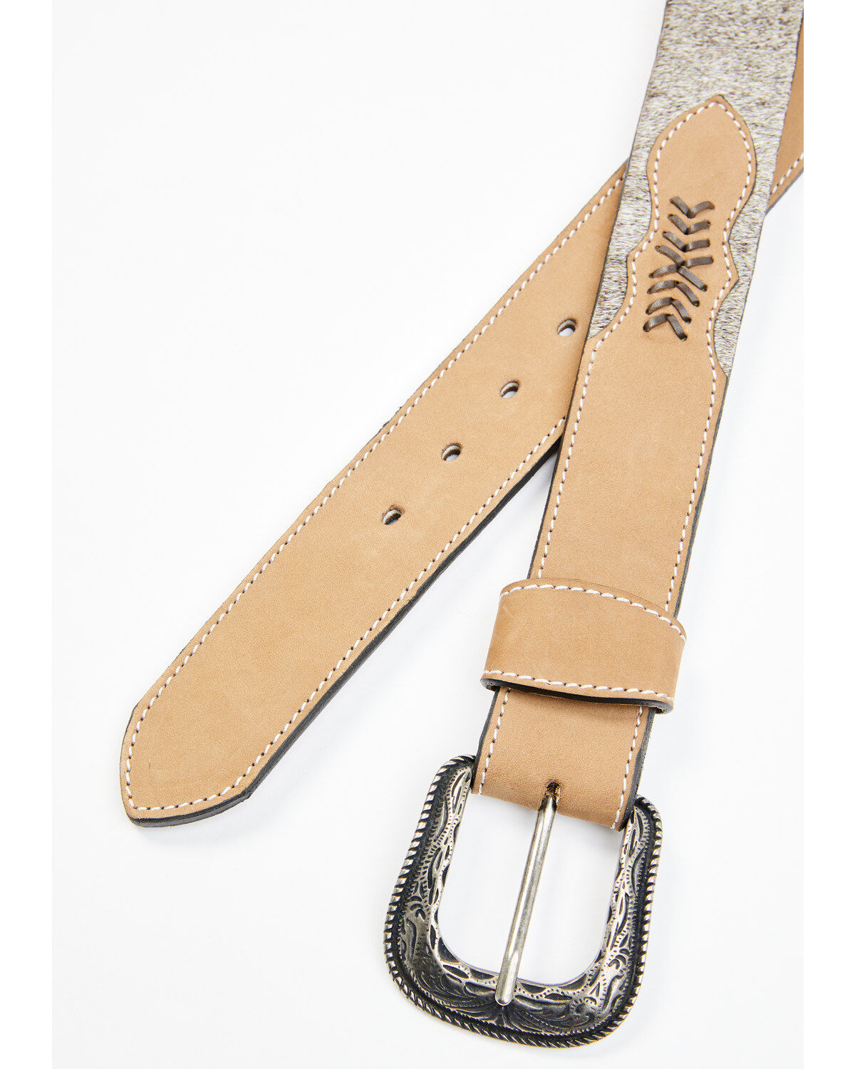 Cody James Men's 2-Tone Hair-On Billet Western Belt