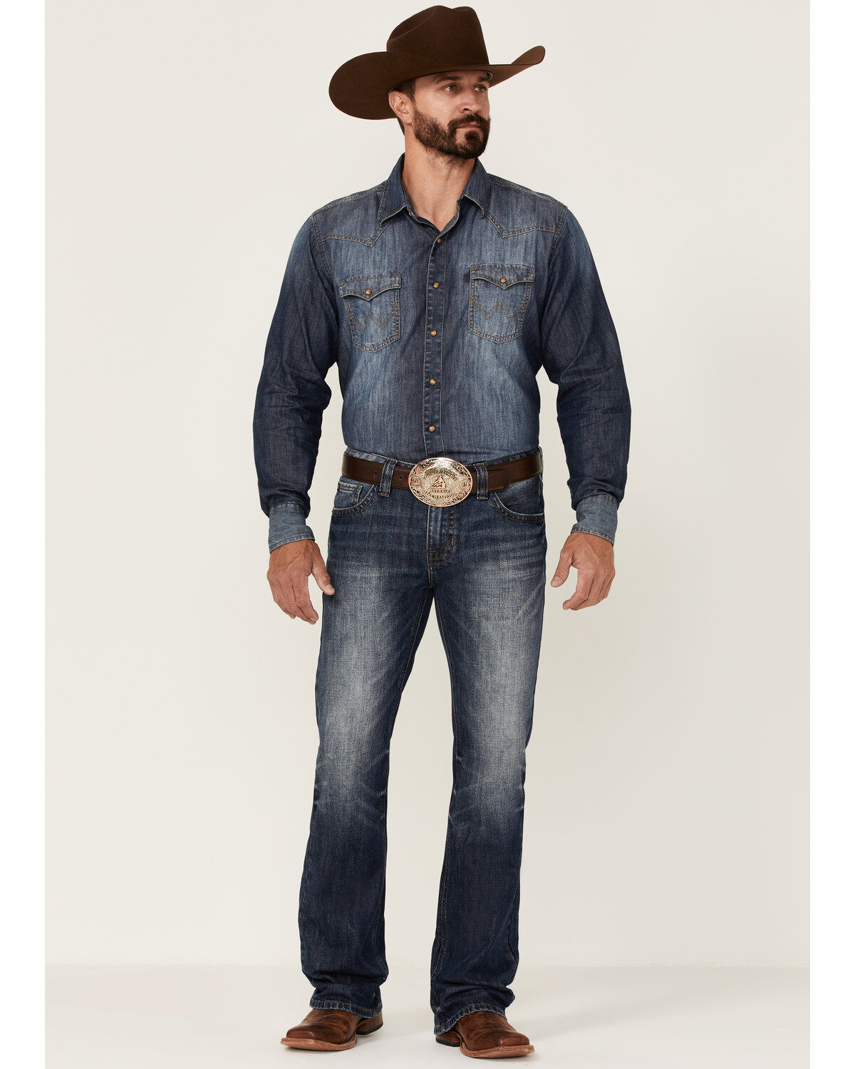 Rock & Roll Denim Men's Medium Wash Pistol Regular Bootcut Jeans