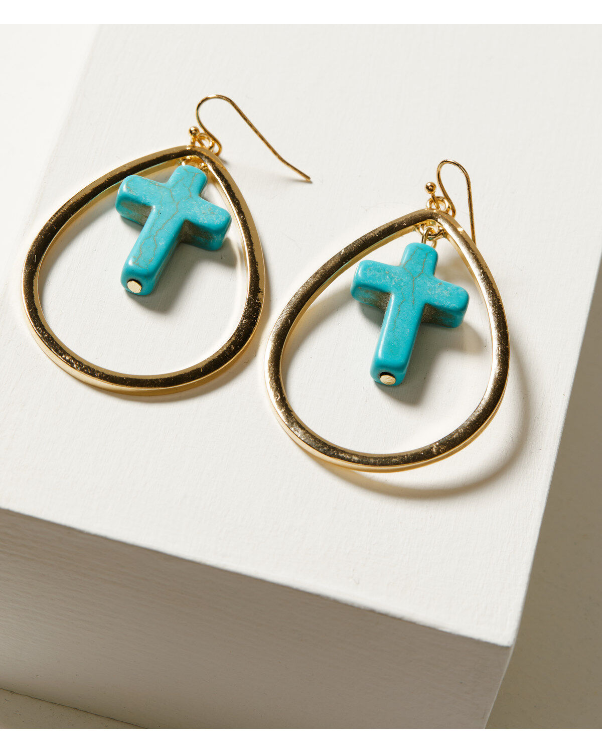 Shyanne Women's Teardrop with Cross Earrings