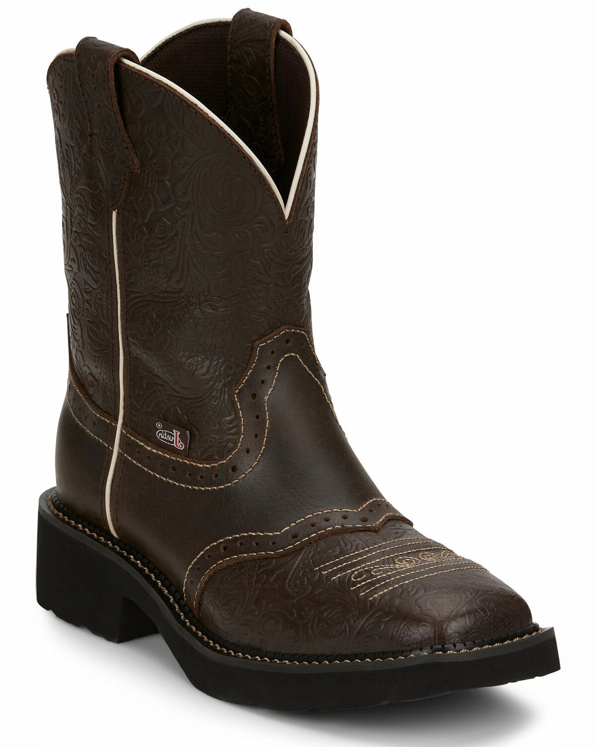 Justin Women's Mandra Brown Western Boots - Square Toe