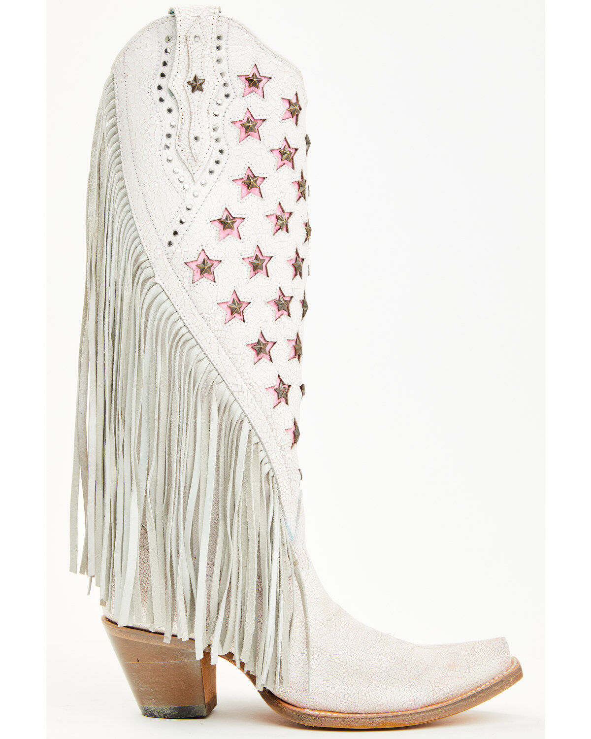Corral Women's Star Inlay Fringe Tall Western Boots - Snip Toe