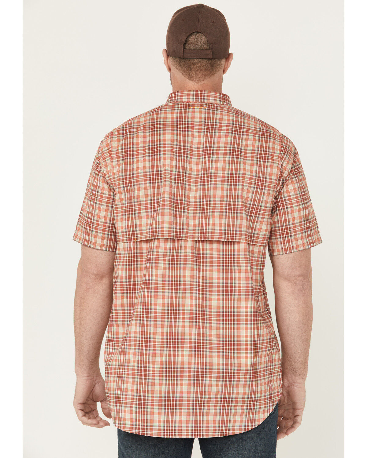 Ariat Men's Rebar Plaid Print Short Sleeve Button-Down Work Shirt