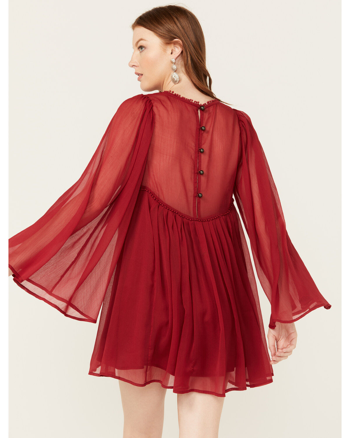 Free People Women's Sunshine of Love Long Sleeve Mini Dress