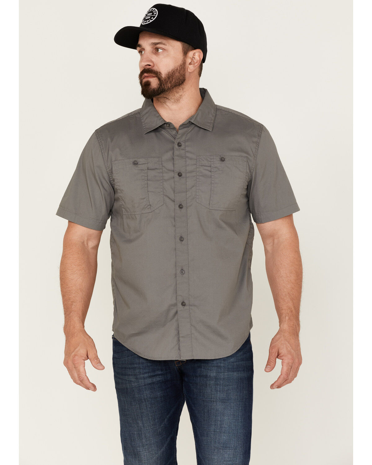 Brixton Men's Charter Solid Utility Button Down Western Shirt