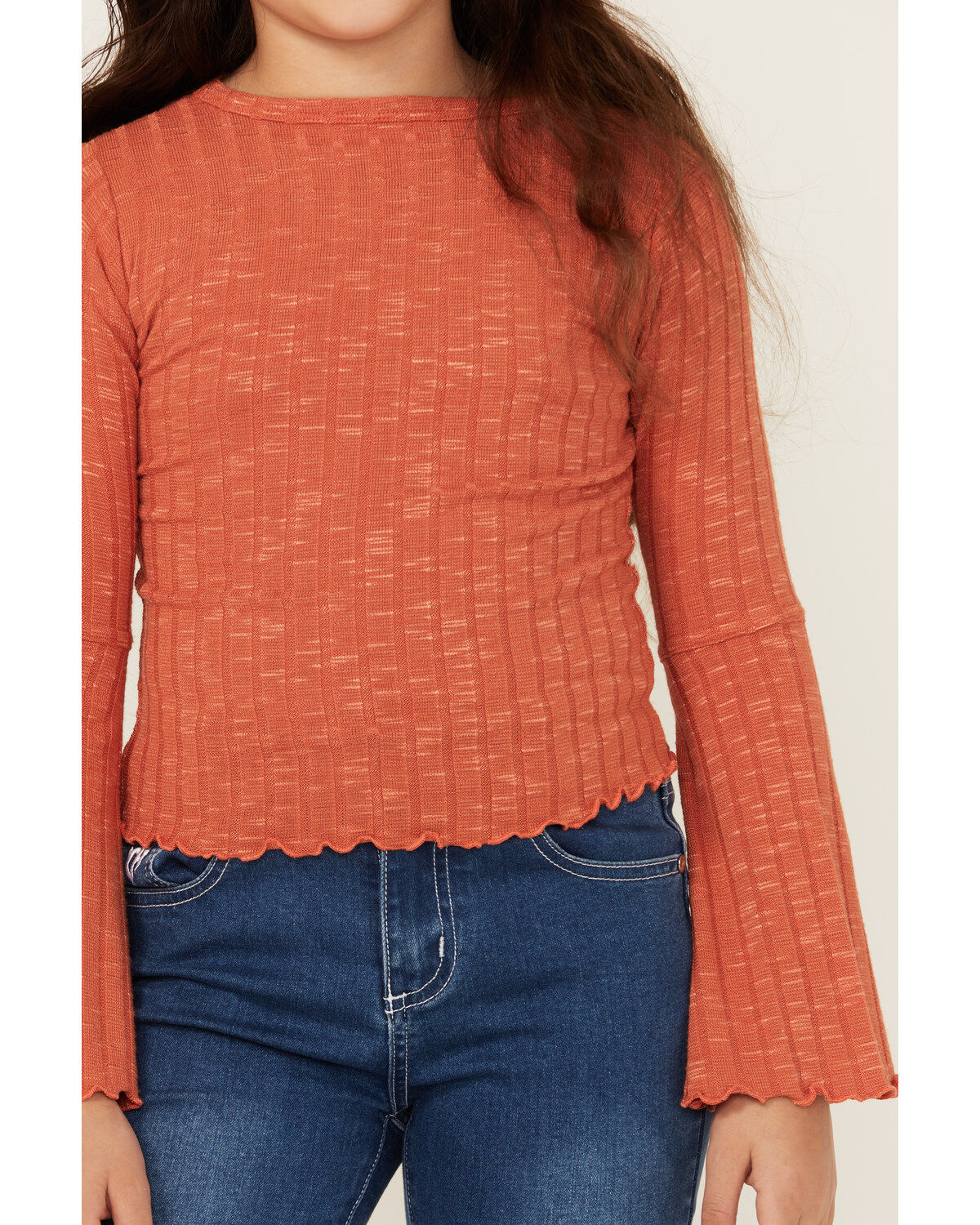 Shyanne Girls' Willow Long Sleeve Rib Shirt