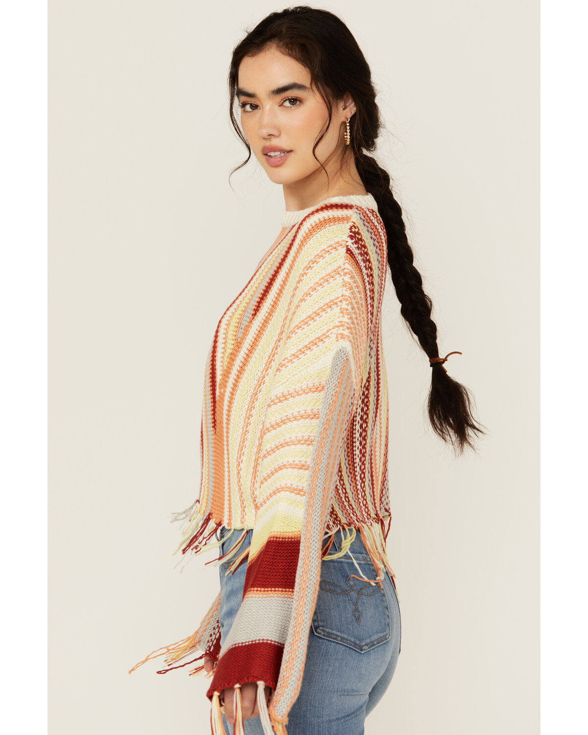 Rock & Roll Denim Women's Striped Print Sweater