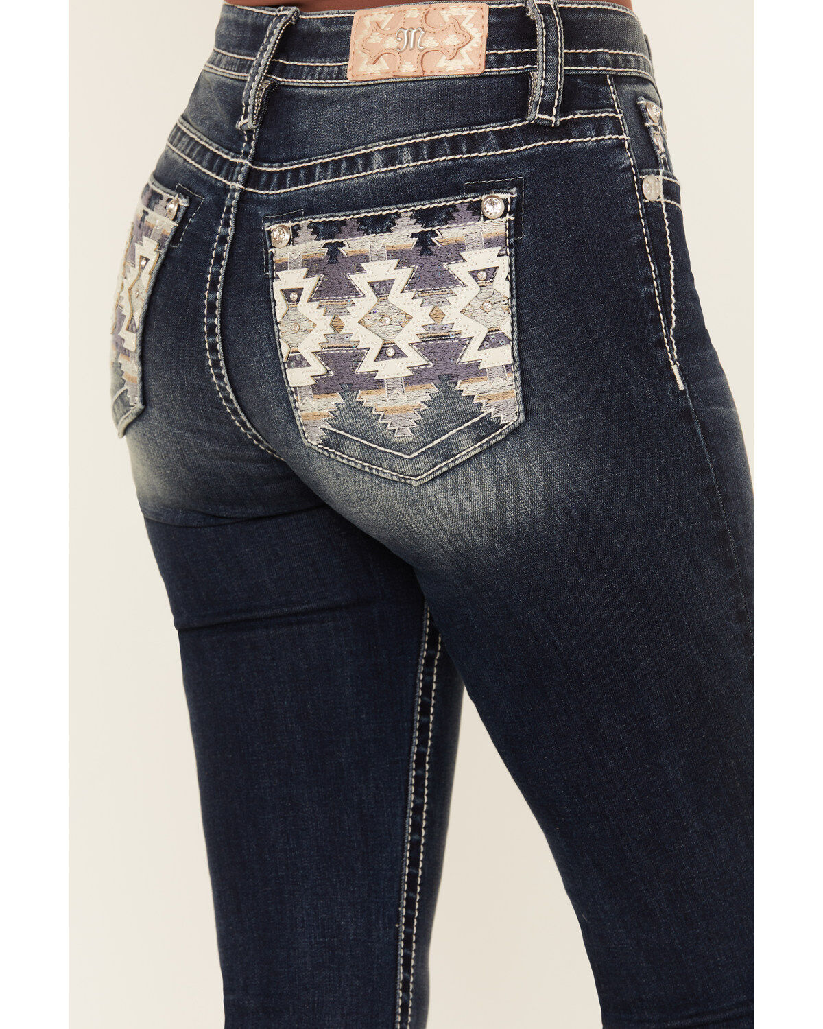 Miss Me Women's Dark Wash Mid Rise Stretch Bootcut Jeans