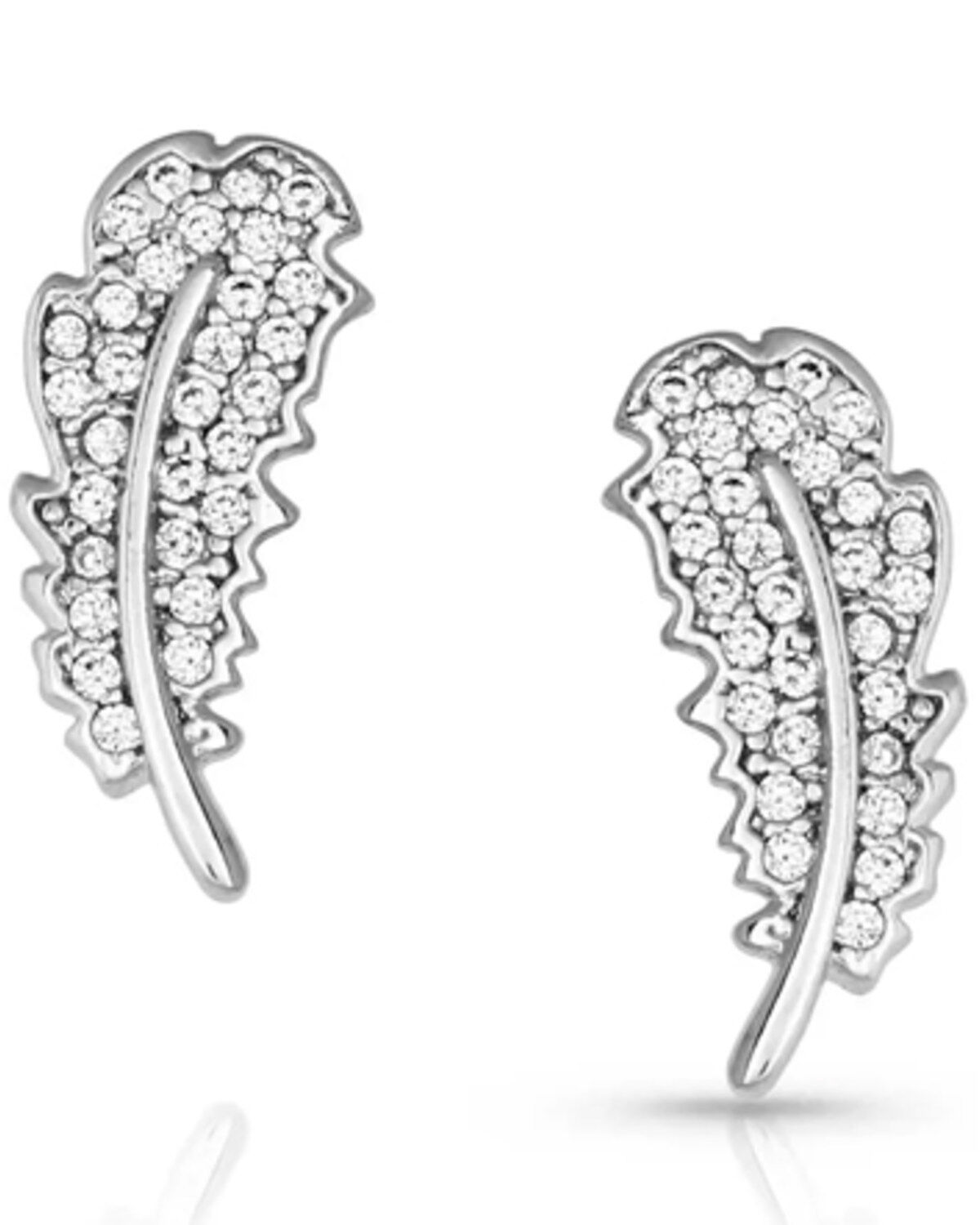 Montana Silversmiths Women's Small Smitten Feather Earrings