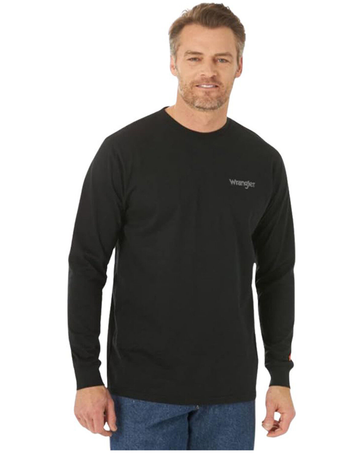 Wrangler FR Men's Skull Flag Graphic Long Sleeve Work T-Shirt