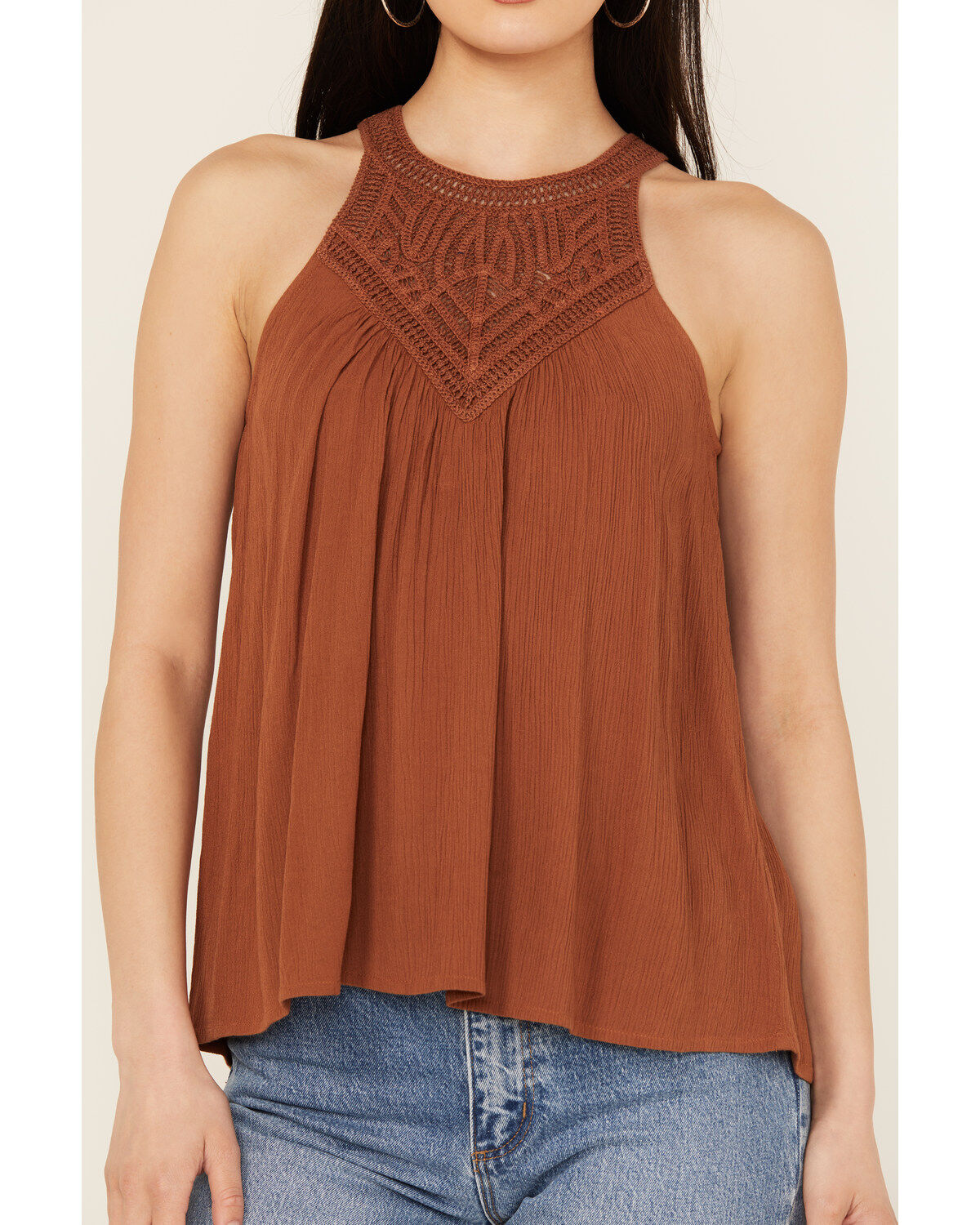 Shyanne Women's Crochet Halter Tank Top