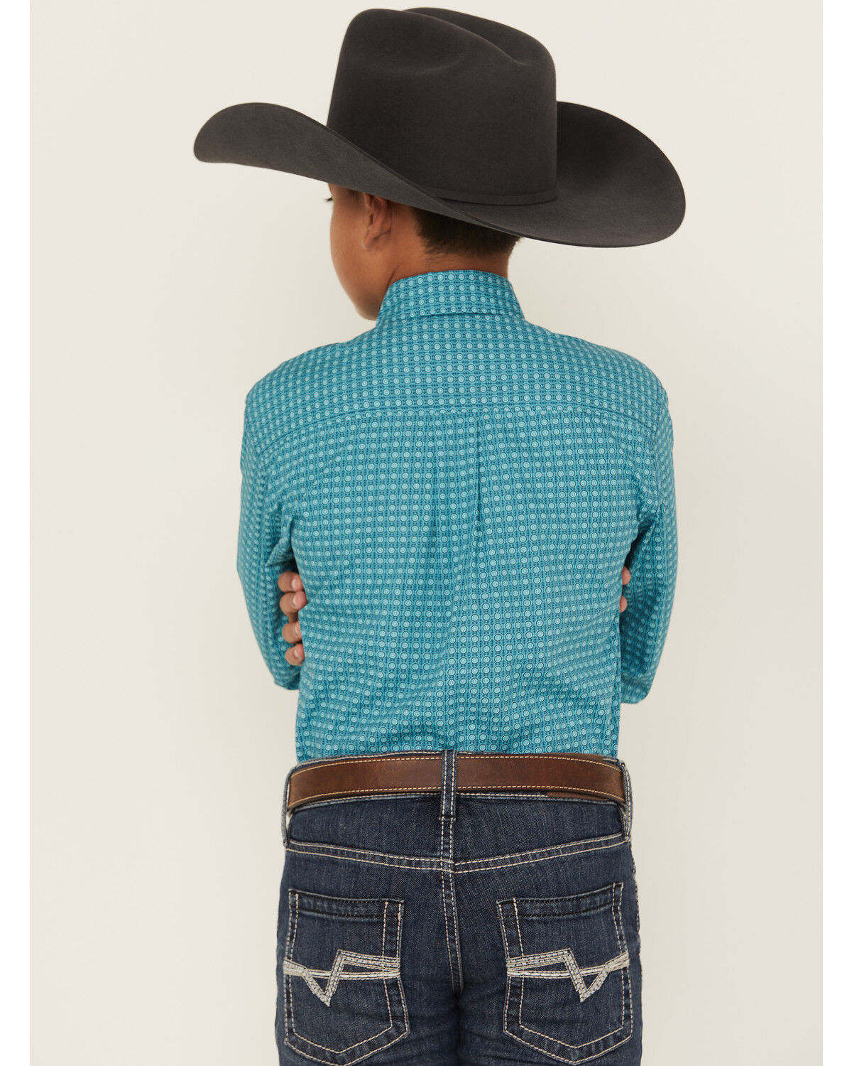 Cinch Boys' Printed Long Sleeve Button-Down Western Shirt