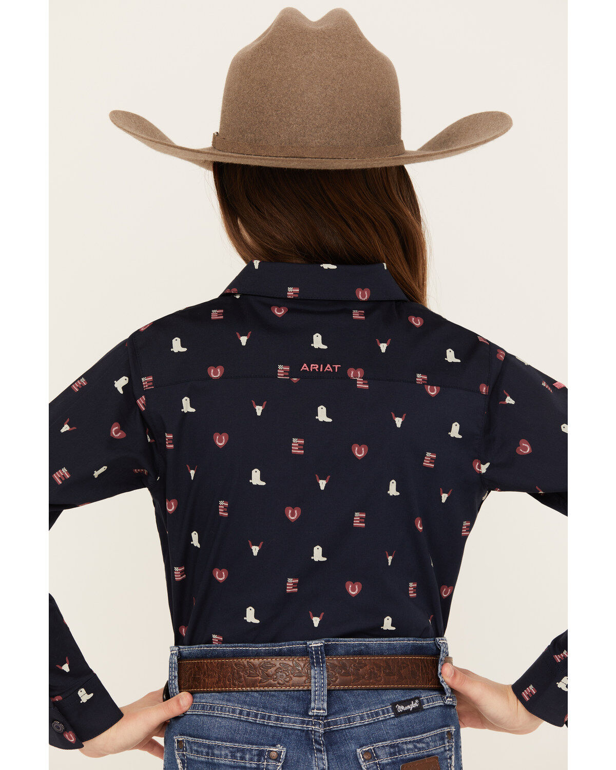 Ariat Girls' Team Kirby Long Sleeve Button Down Western Shirt