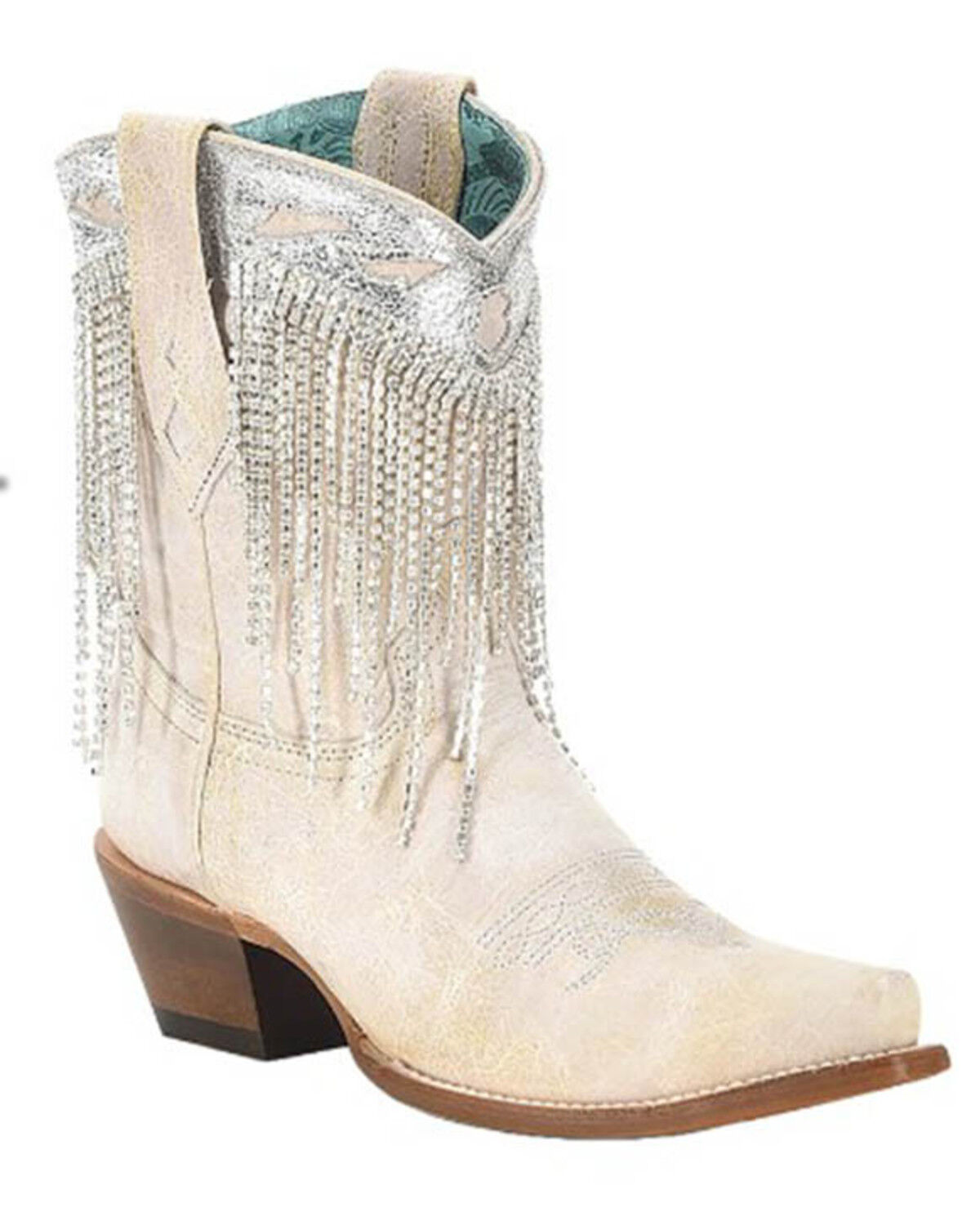 Corral Women's Crystal Fringe Overlay Western Boots - Snip Toe