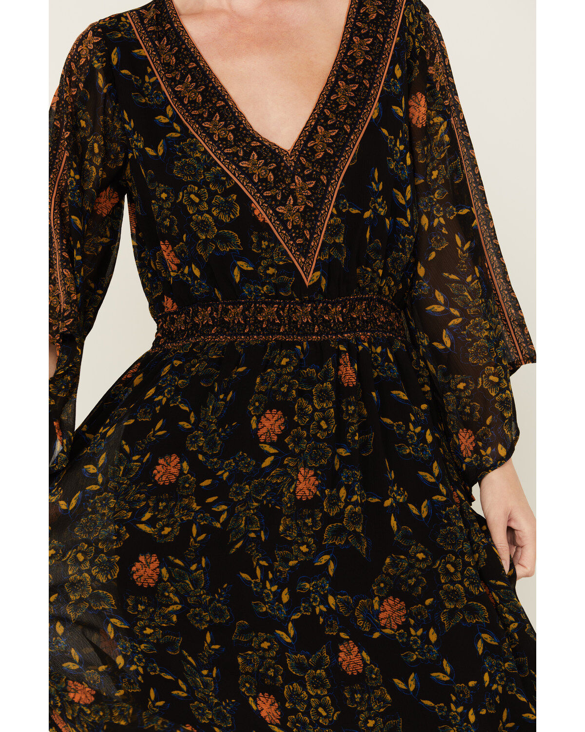 Beyond The Radar Women's Border Print Maxi Dress