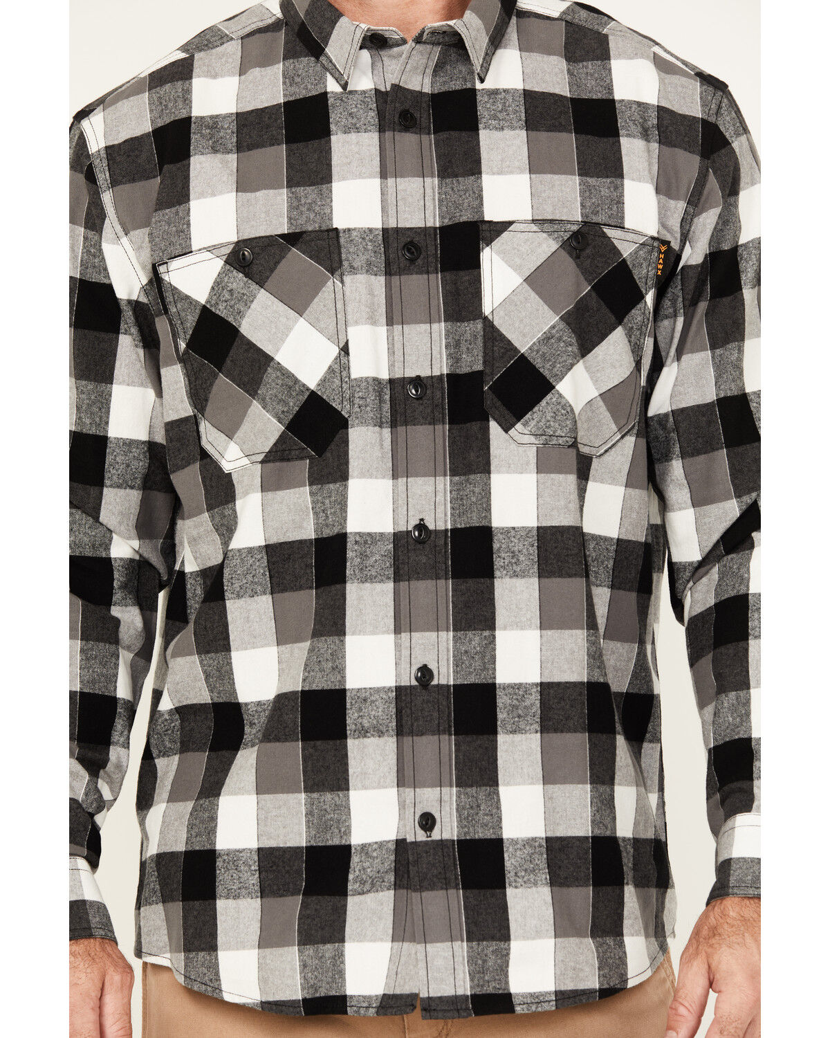 Hawx Men's Christopher Plaid Print Long Sleeve Button-Down Flannel Shirt