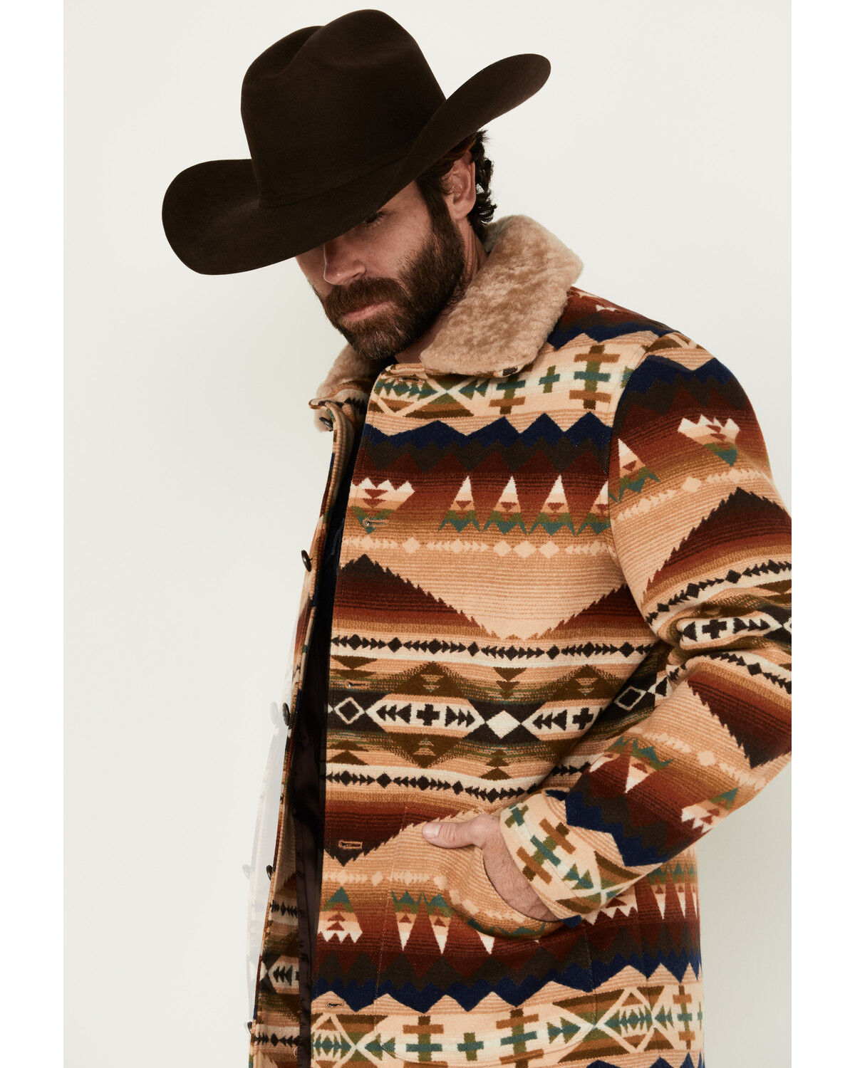Pendleton Men's Brownsville Multicolored Print Coat