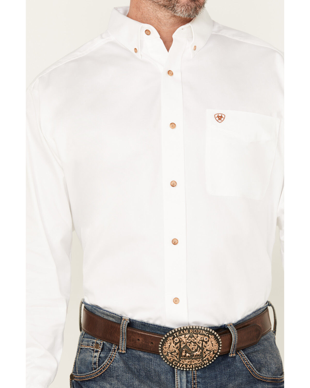 Ariat Men's Solid Twill Long Sleeve Western Woven Shirt