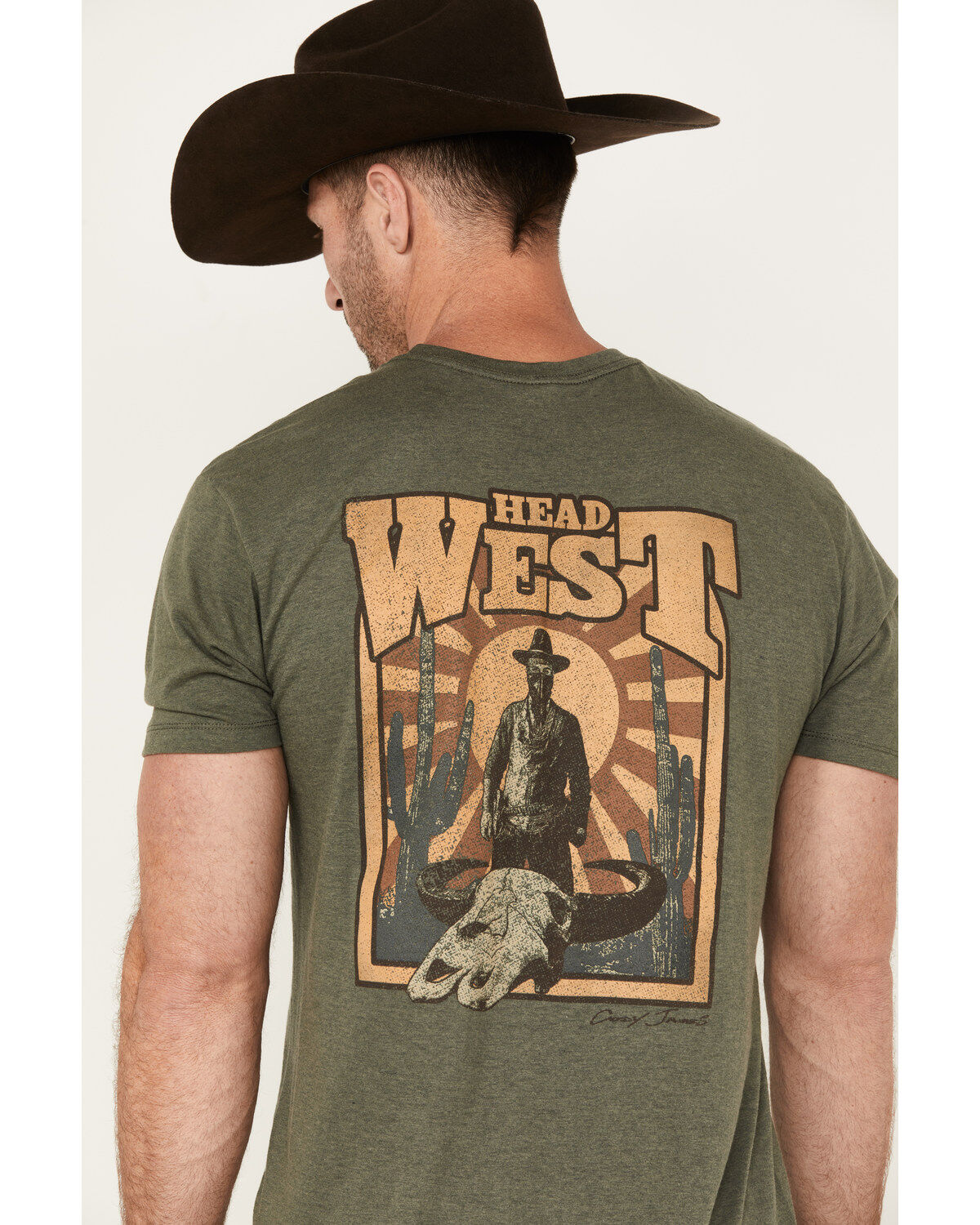 Cody James Men's Head West Short Sleeve Graphic T-Shirt