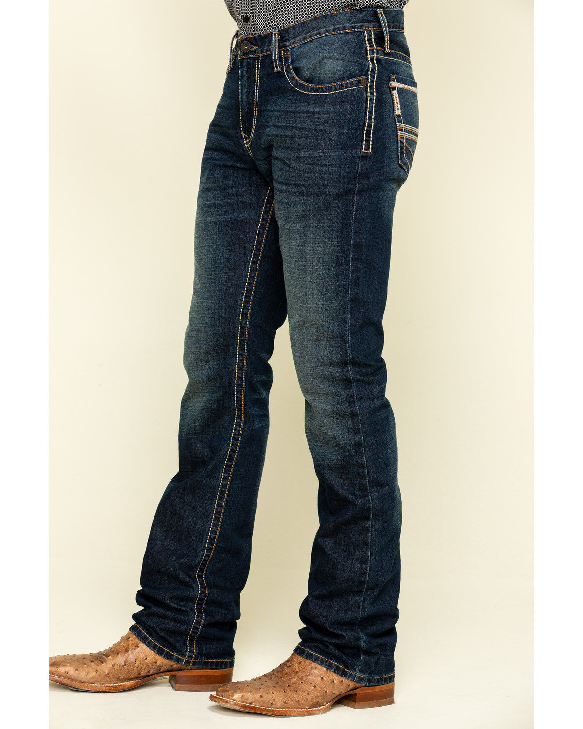 Cinch Men's Ian Rigid Dark Slim Bootcut Jeans