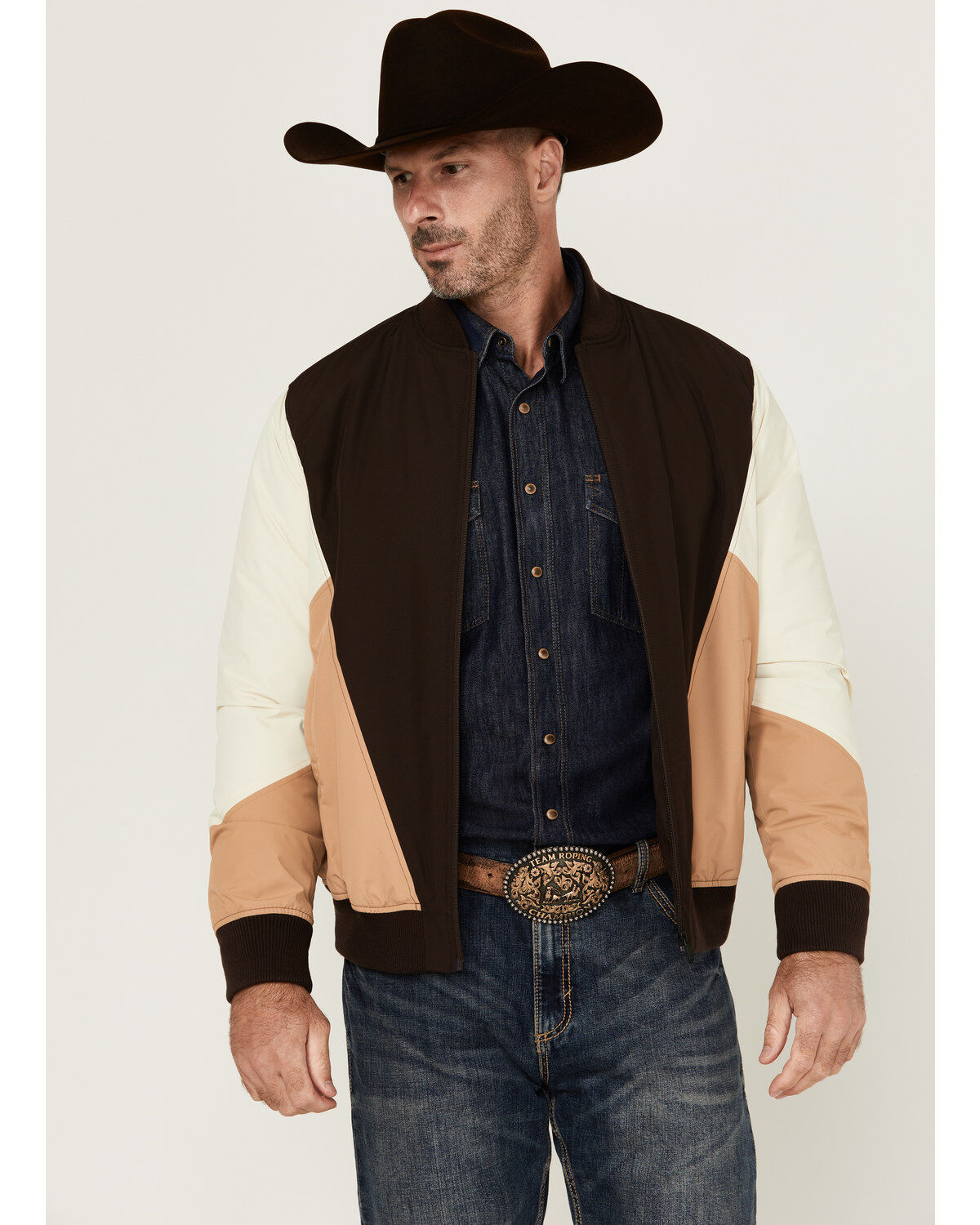 RANK 45® Men's Color Block Bomber Filled Windbreaker Jacket