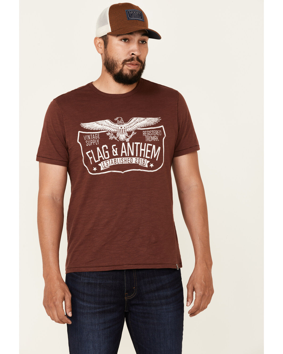 Flag & Anthem Men's Trademark Logo Burnout Short Sleeve T-Shirt