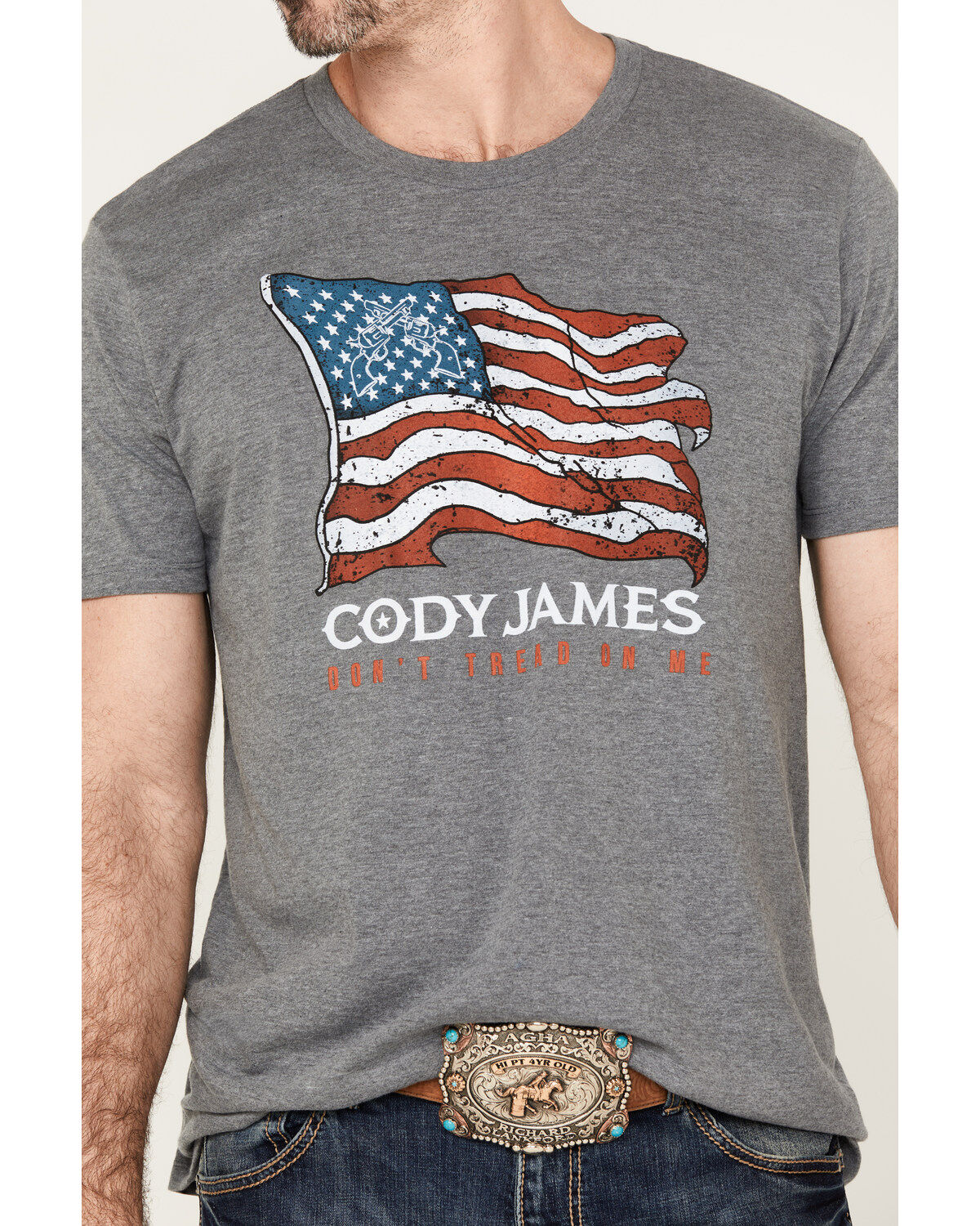 Cody James Men's Revolver Flag Short Sleeve Graphic T-Shirt
