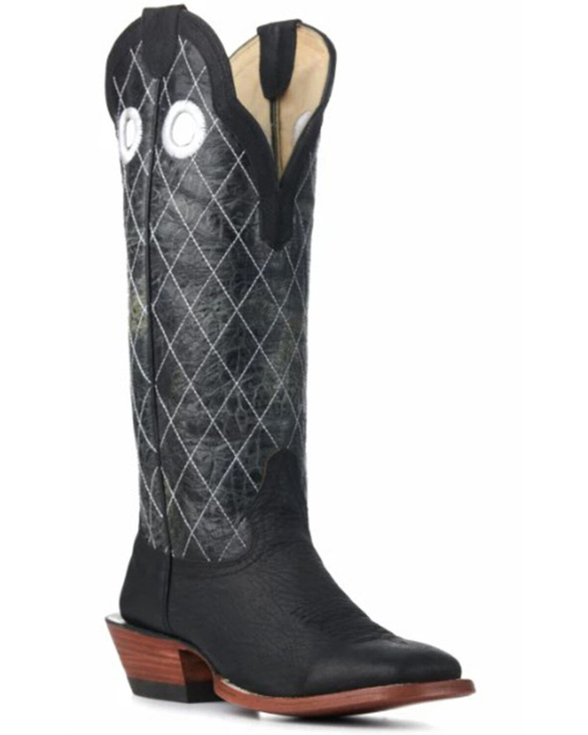 Hondo Boots Men's Crazy Horse Western Boots - Broad Square Toe