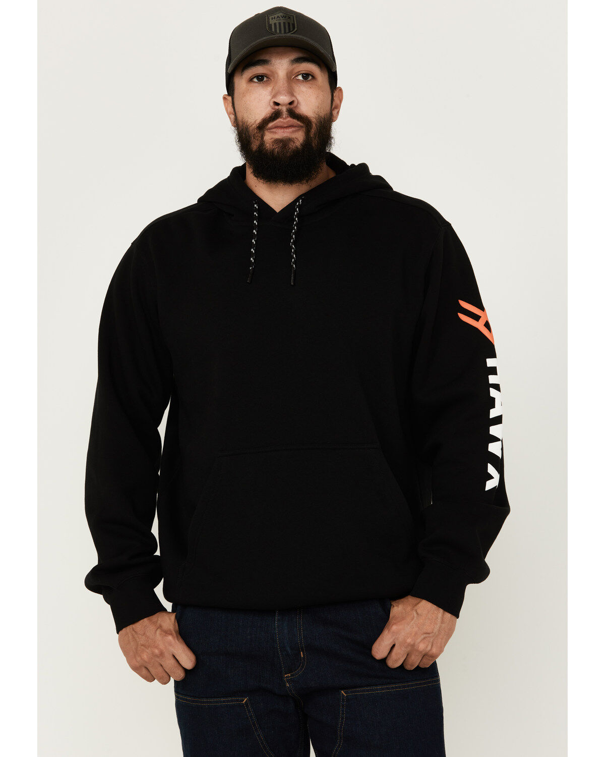 Hawx Men's Logo Sleeve Hooded Sweatshirt - Big
