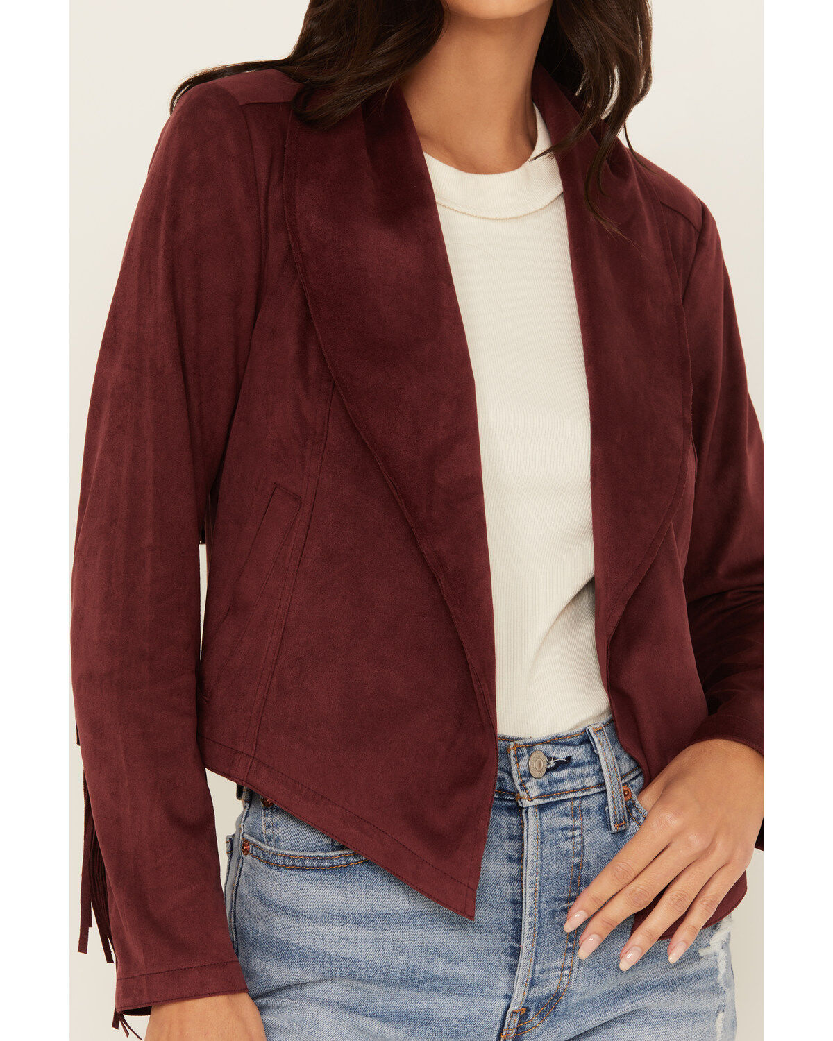 Shyanne Women's Faux Suede Fringe Jacket