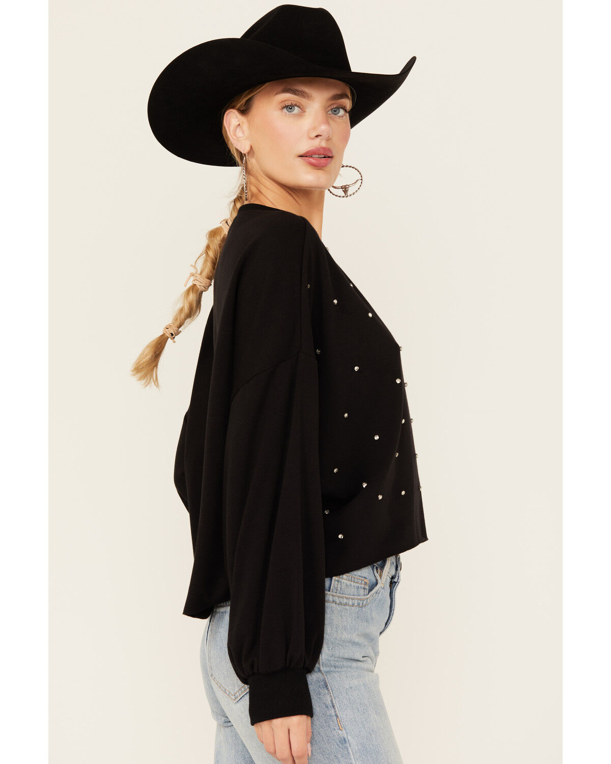 Rock & Roll Denim Women's Rhinestone Sweatshirt