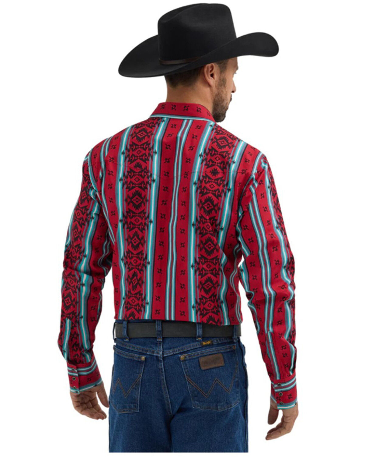 Wrangler Men's Checotah Sonoran Printed Long Sleeve Snap Western Shirt - Tall