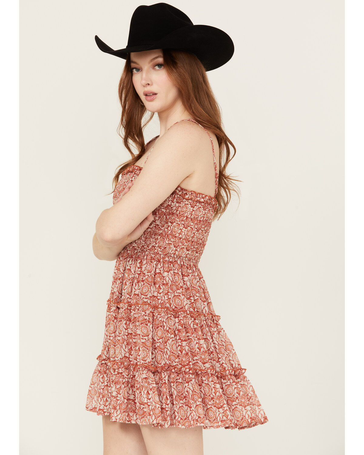 Ash & Violet Women's Floral Tier Mini Dress
