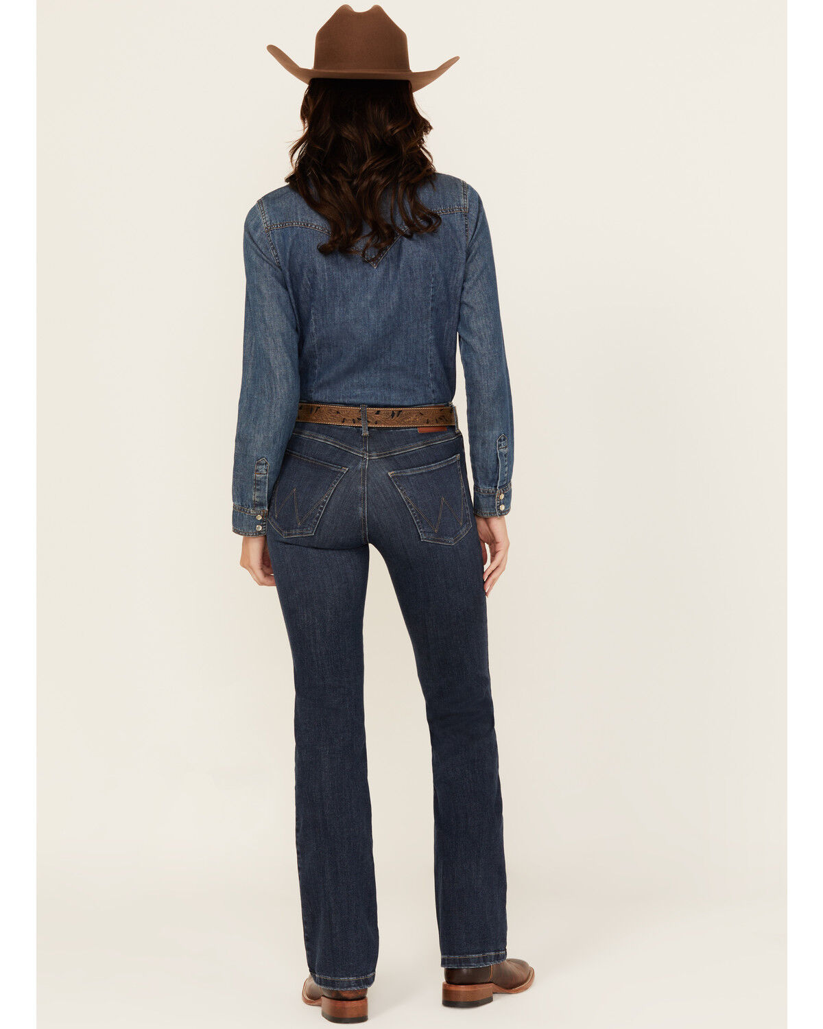 Wrangler Women's Lacey Dark Wash High Rise Bootcut Stretch Denim Jeans