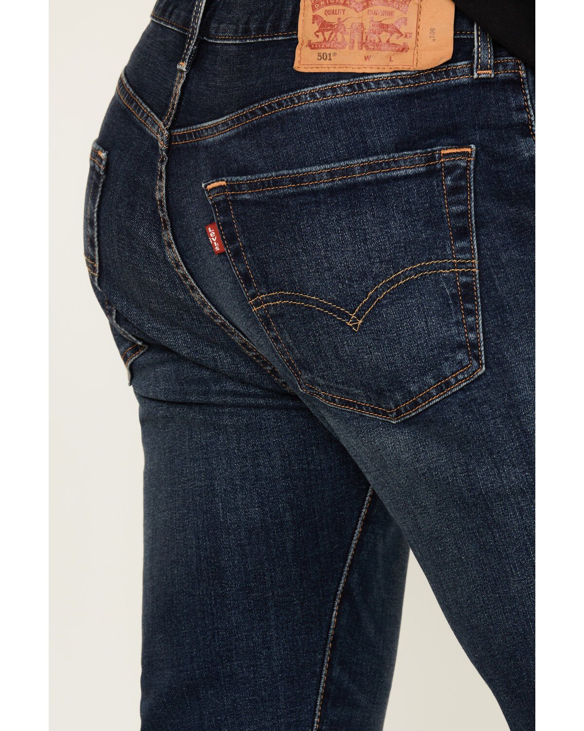 Levi's Men's 501 Unicycle Dark Wash Original Fit Straight Leg Stretch Denim Jeans