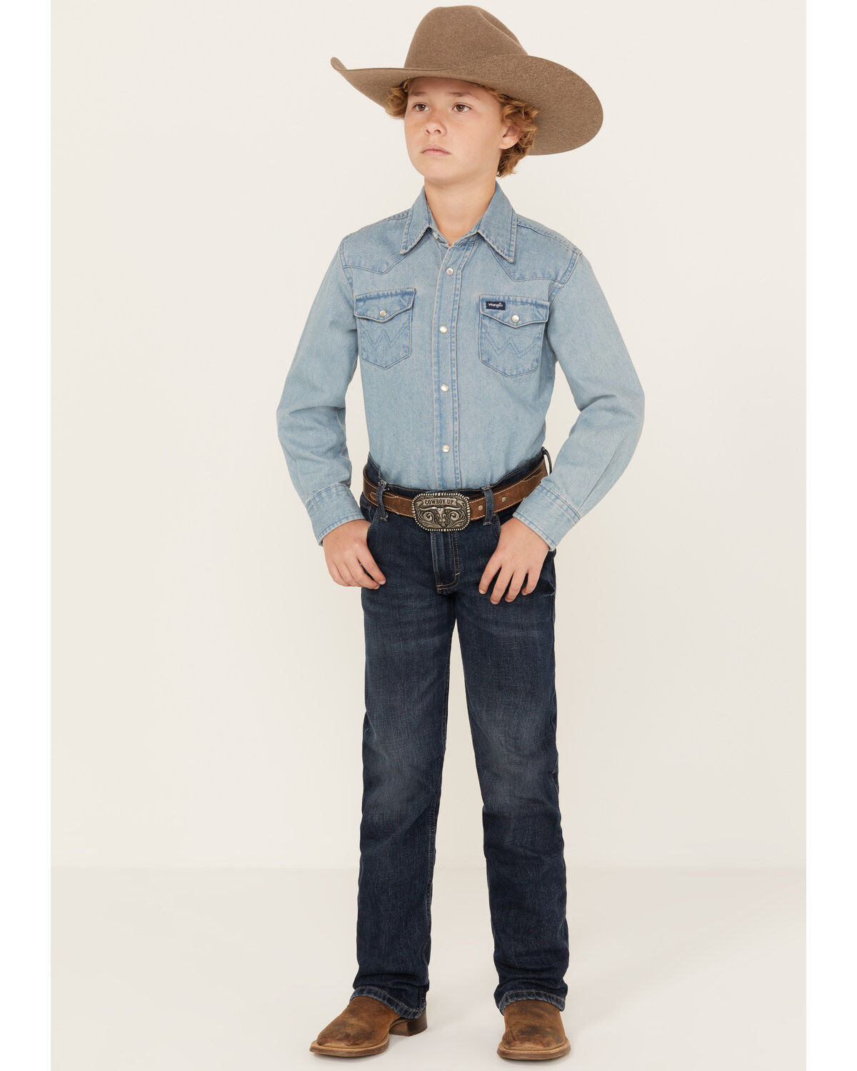Wrangler 20X Boys' Dark Wash Slim Fit Vintage Bootcut Denim Jeans