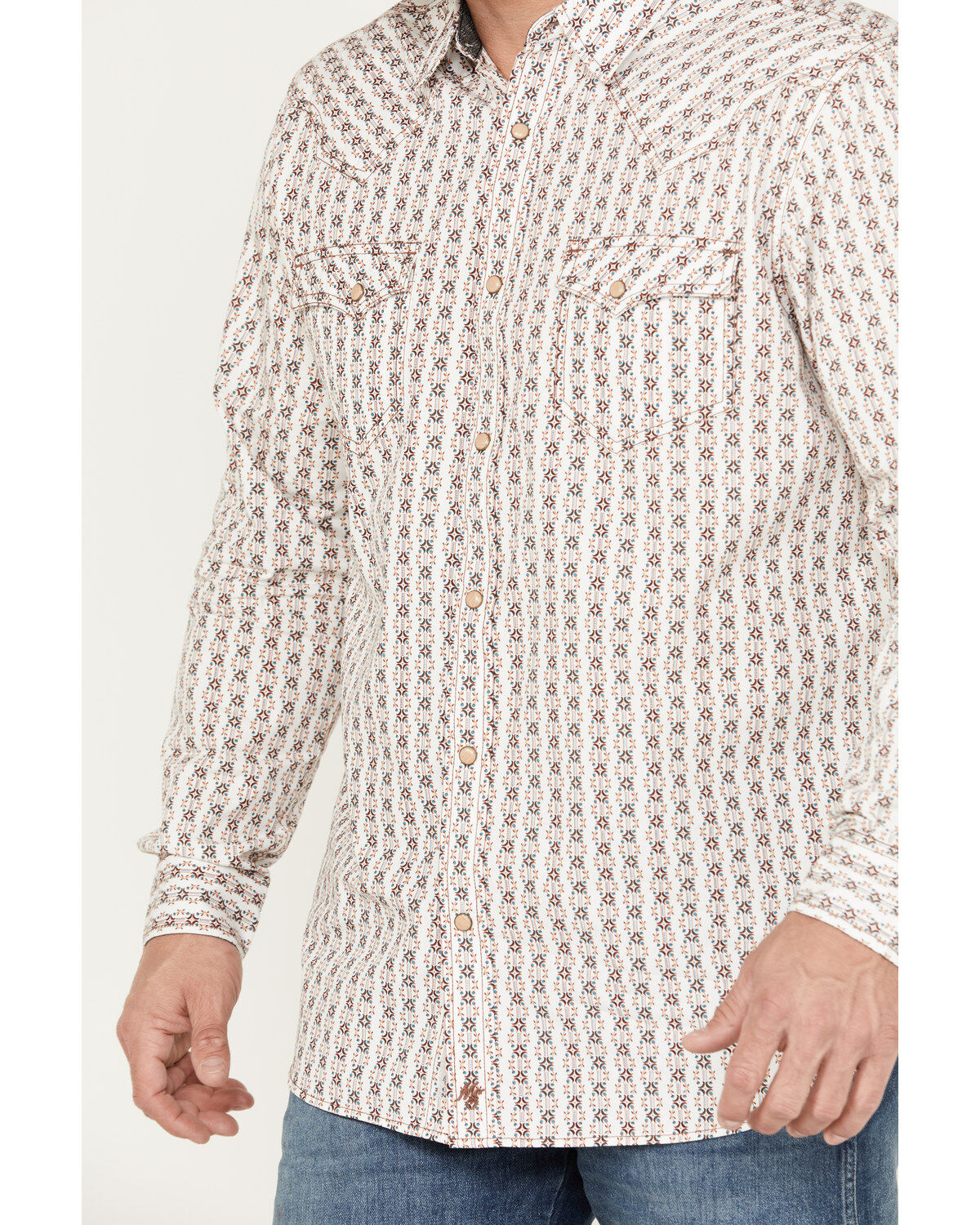 Moonshine Spirit Men's Shin Dig Southwestern Long Sleeve Western Pearl Snap Shirt