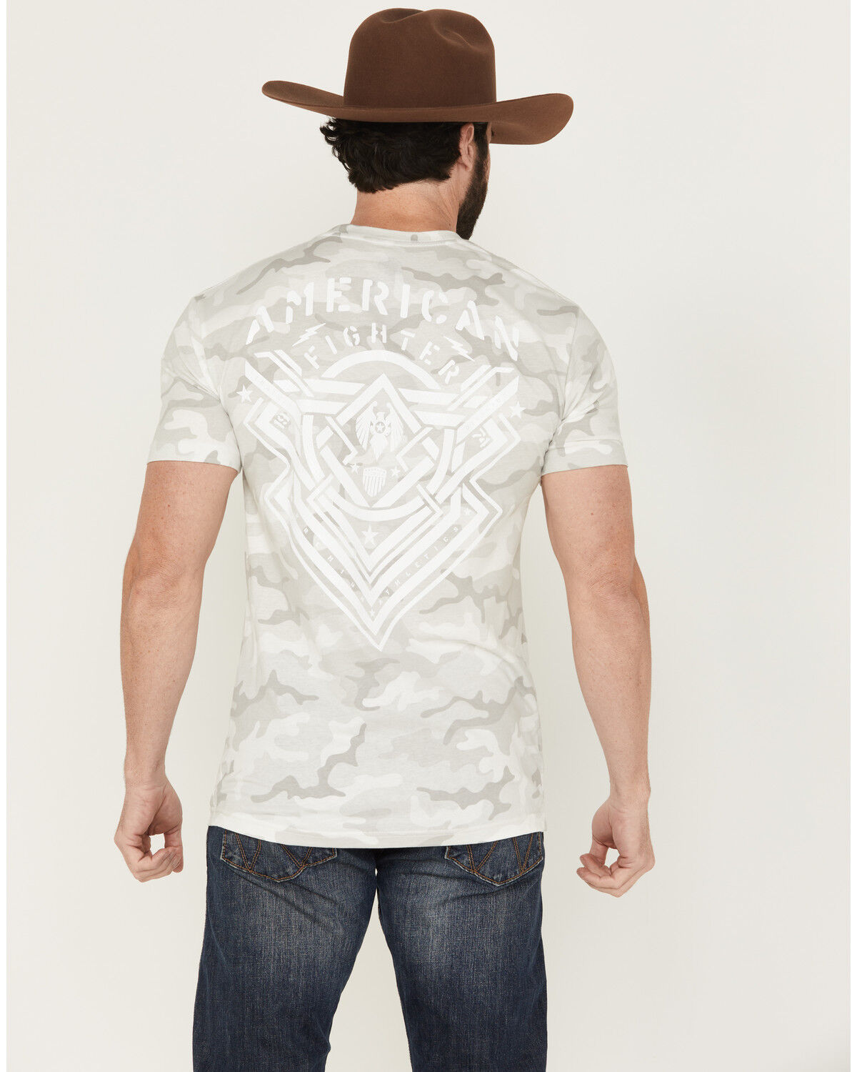 American Fighter Men's Lost Springs Camo Print Short Sleeve T-Shirt