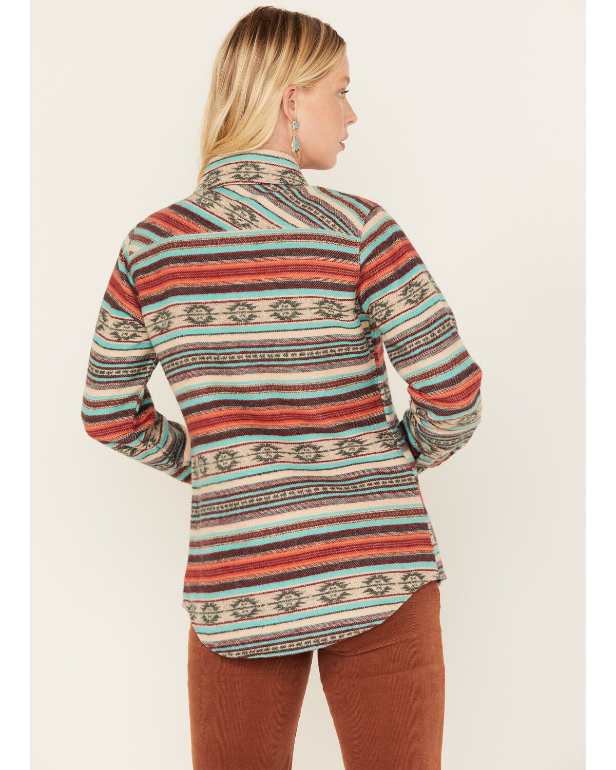 Panhandle Women's Southwestern Stripe Print Shacket
