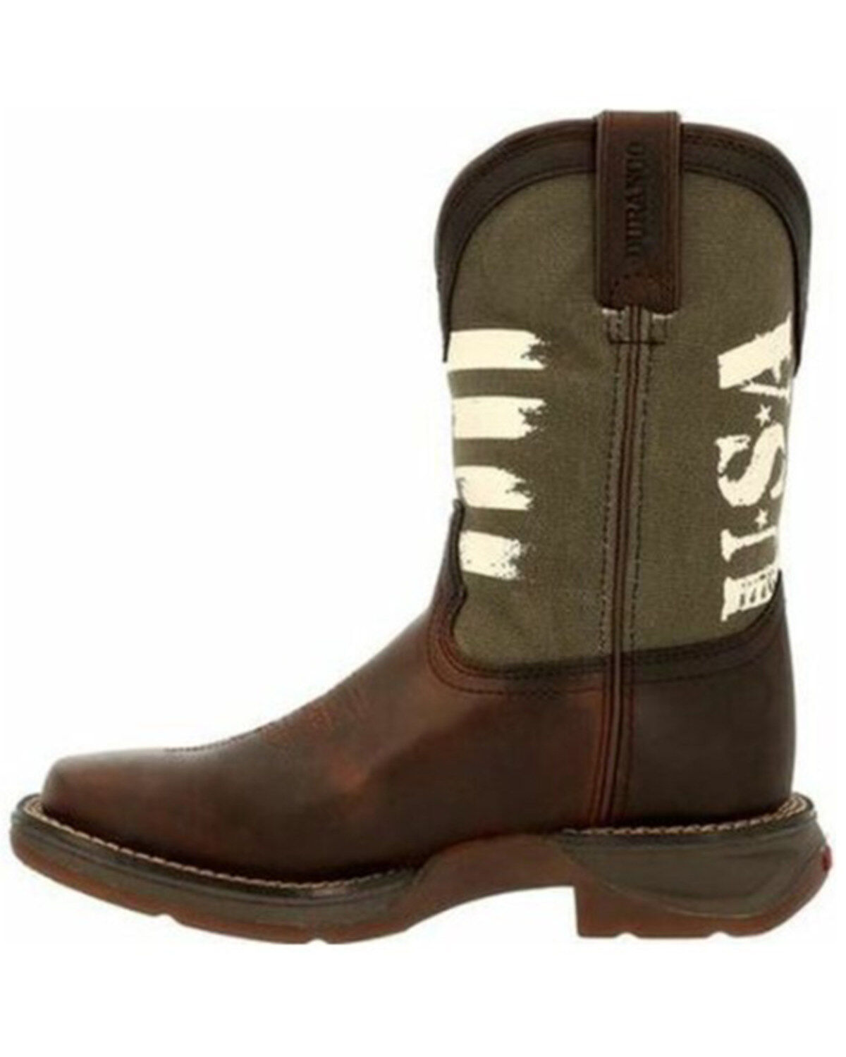 Durango Boys' Lil' Rebel USA Flag Western Boots - Broad Square Toe