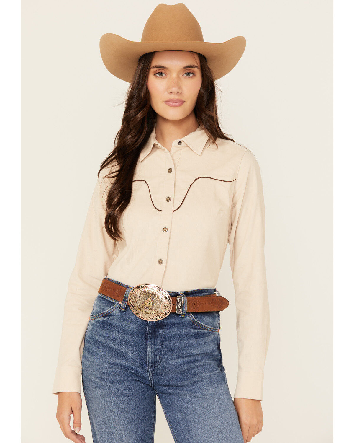 Shyanne Women's Corduroy Long Sleeve Snap Western Shirt