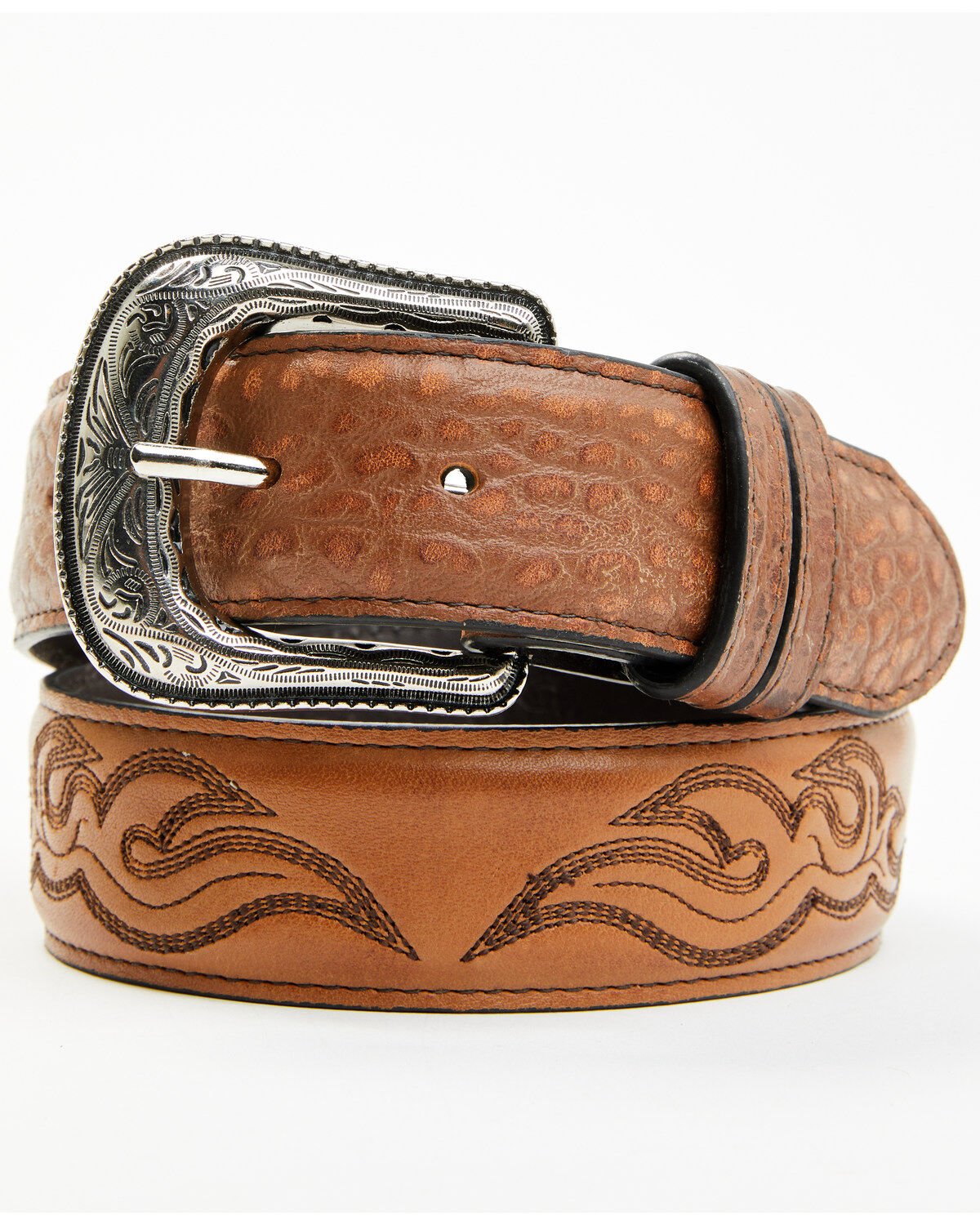 Cody James Men's Cade Stitched Leather Belt