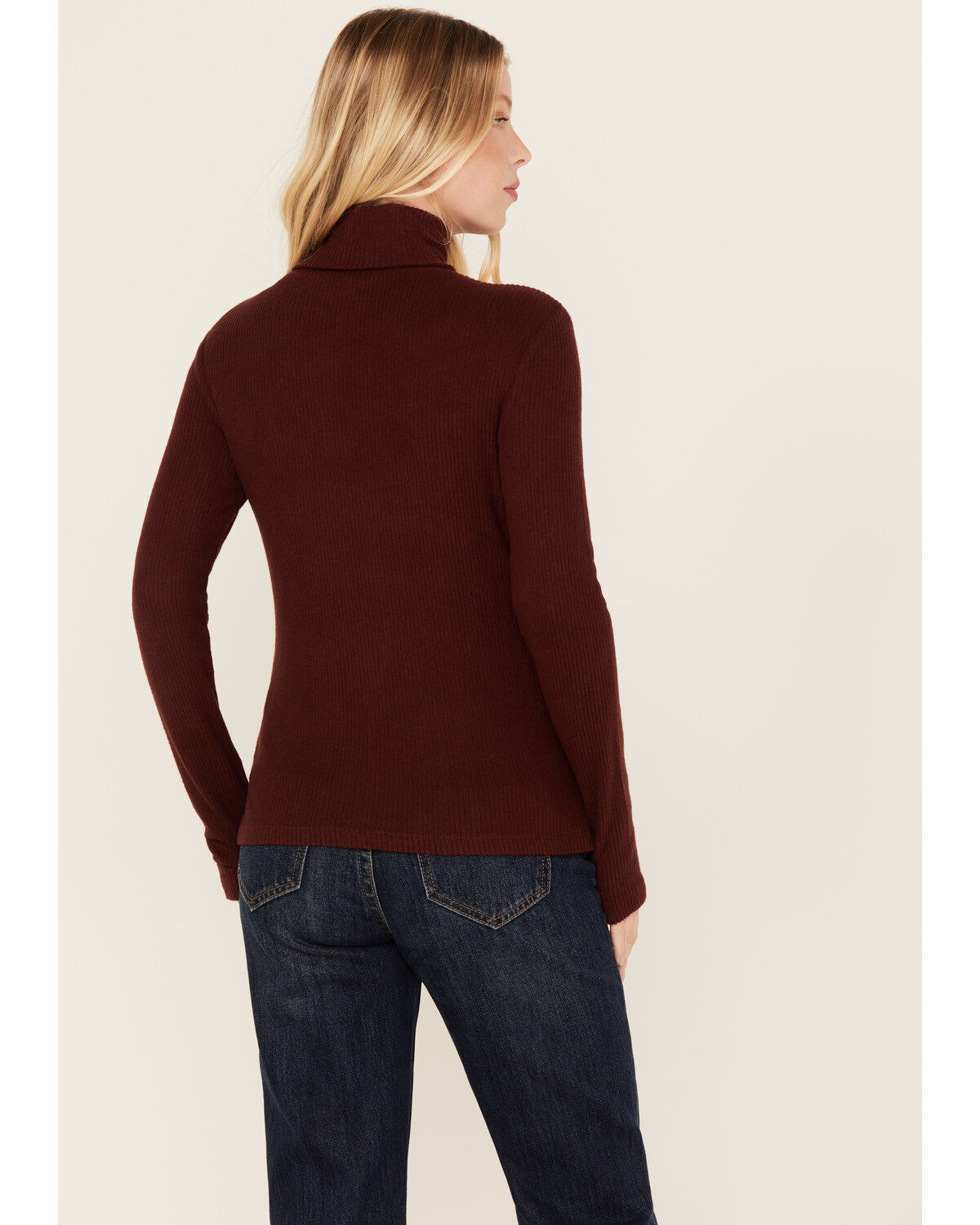 Miss Me Women's Long Sleeve Turtleneck Top