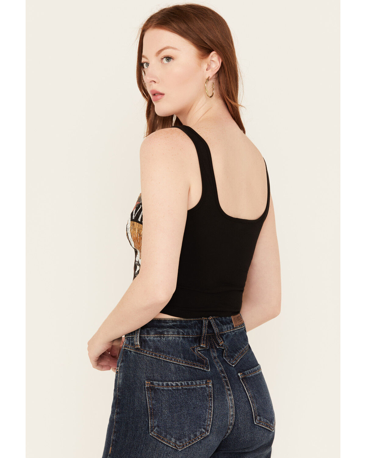 Originality Women's Guitar Print Graphic Cropped Tank Top