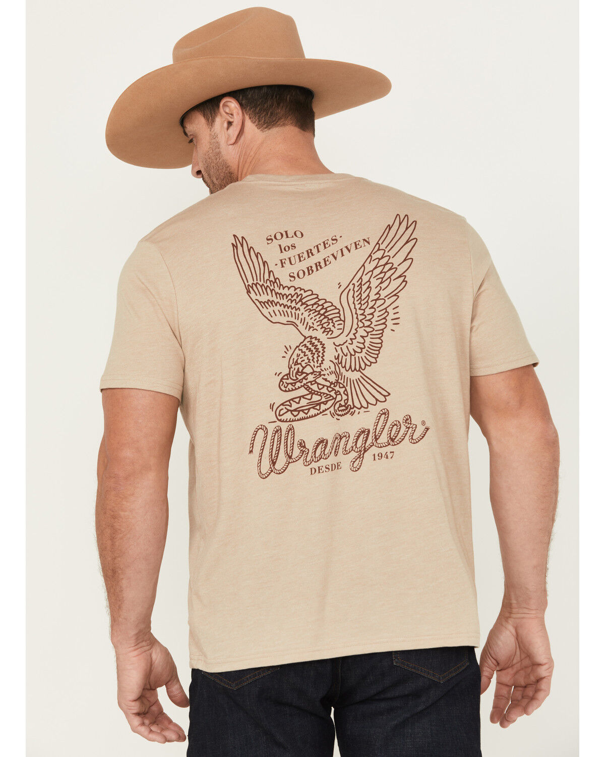 Wrangler Men's Eagle And Snake Logo Short Sleeve Graphic T-Shirt