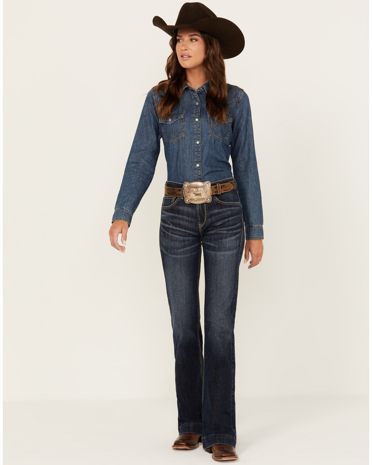 Ariat Women's Dark Wash High Rise Naz Slim Trouser Jeans