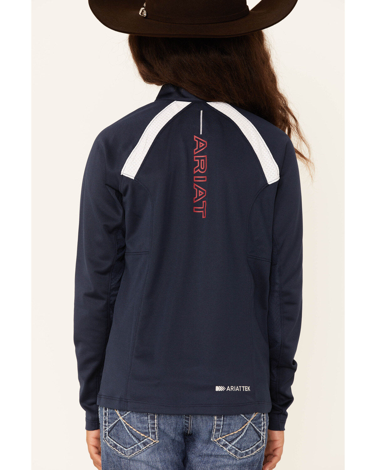 Ariat Girls' Team Solid Sunstopper 2.0 1/4 Zip Baselayer